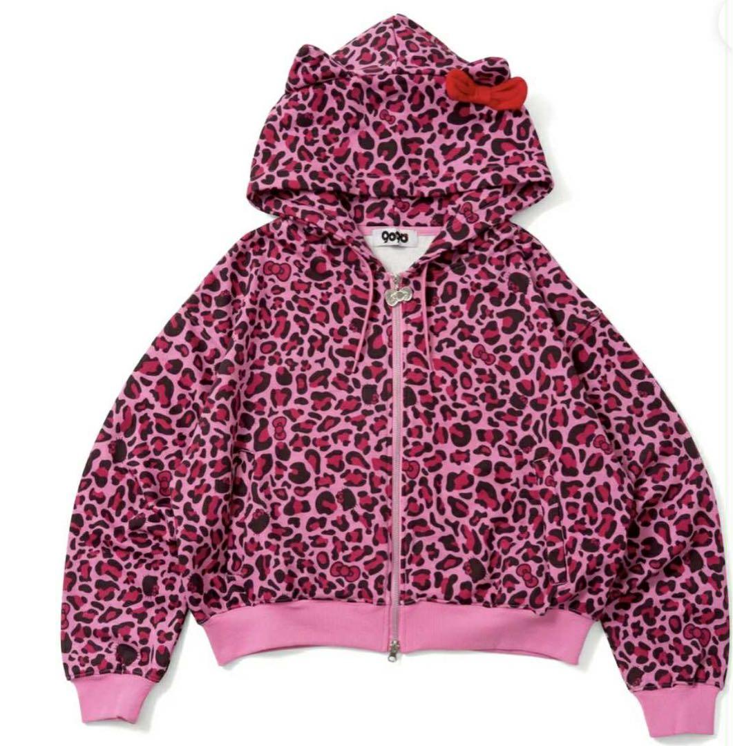 9090 girl×HELLO KITTY Eared Zip Hoodie M