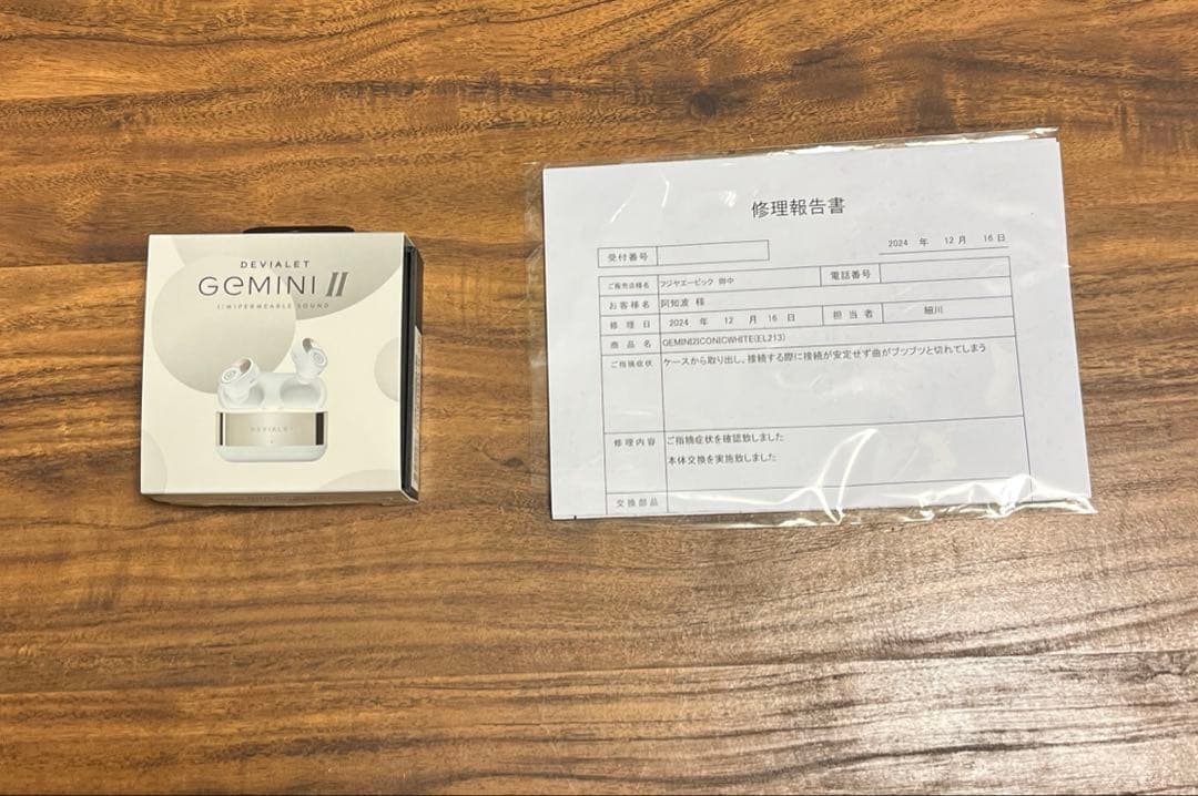 12月16日新品交換　DEVIALET GEMINI II
