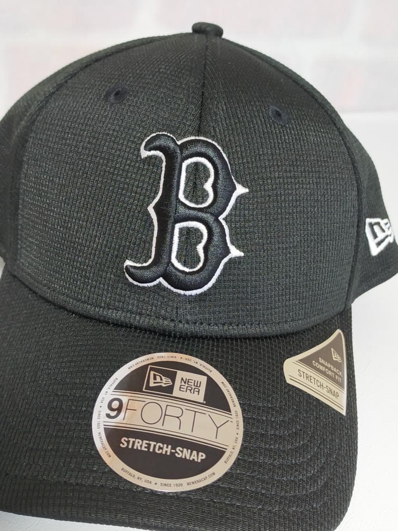 ボストン・レッドソックス　9FORTY 黒白　ストレッチスナップ