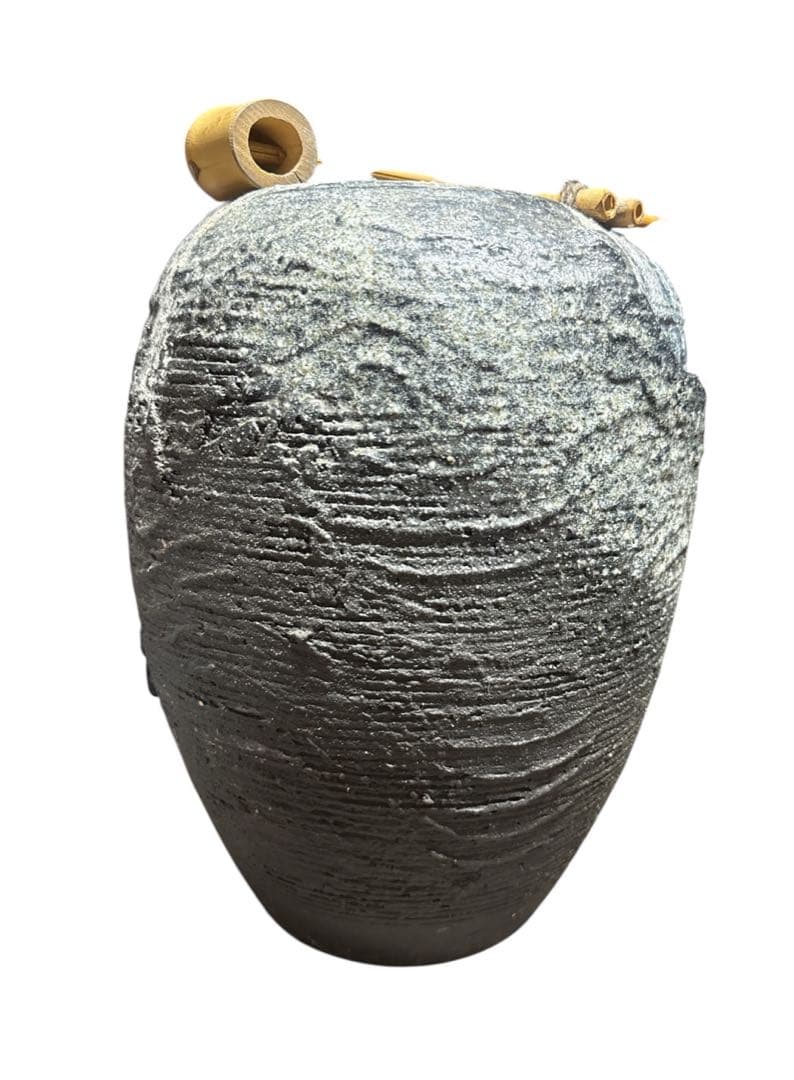 信楽焼 陶器 電動つくばい 湧き水つくばい 循環式 つくばい 噴水 和風 日本