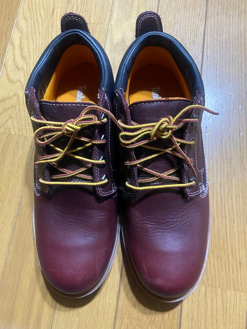 バーガンディ レザー ローカットシューズ