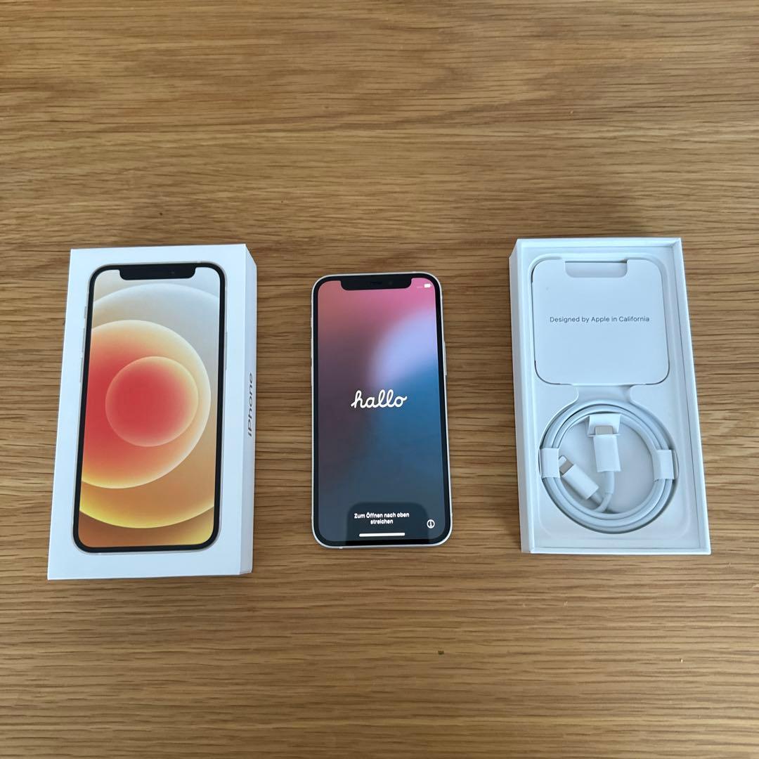 【美品】Apple iPhone 12 mini ホワイト 本体