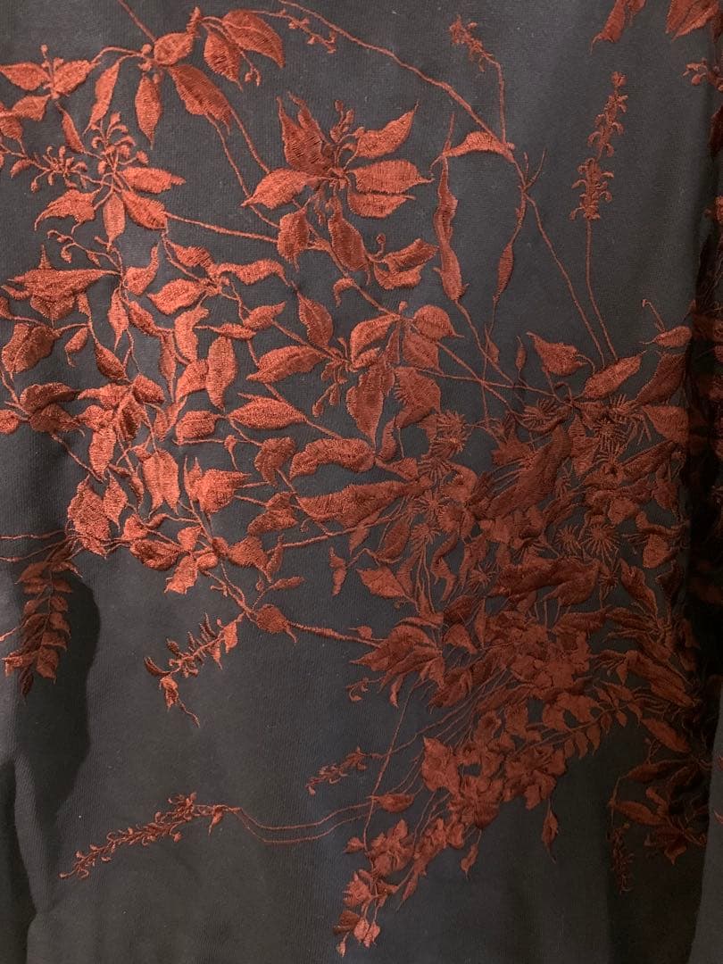 Dries van noten フラワー刺繍パーカー