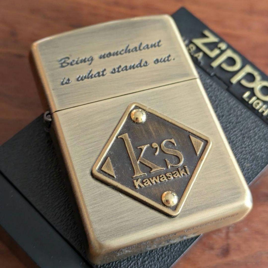 新品 96年製 カワサキ Kawasaki Zippo 真鍮