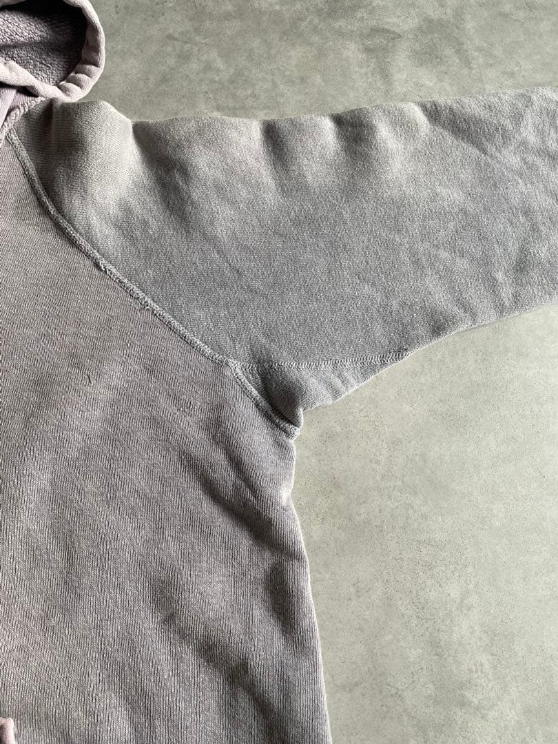 し*も様 60s 後付けパーカー リメイク スウェット フェード