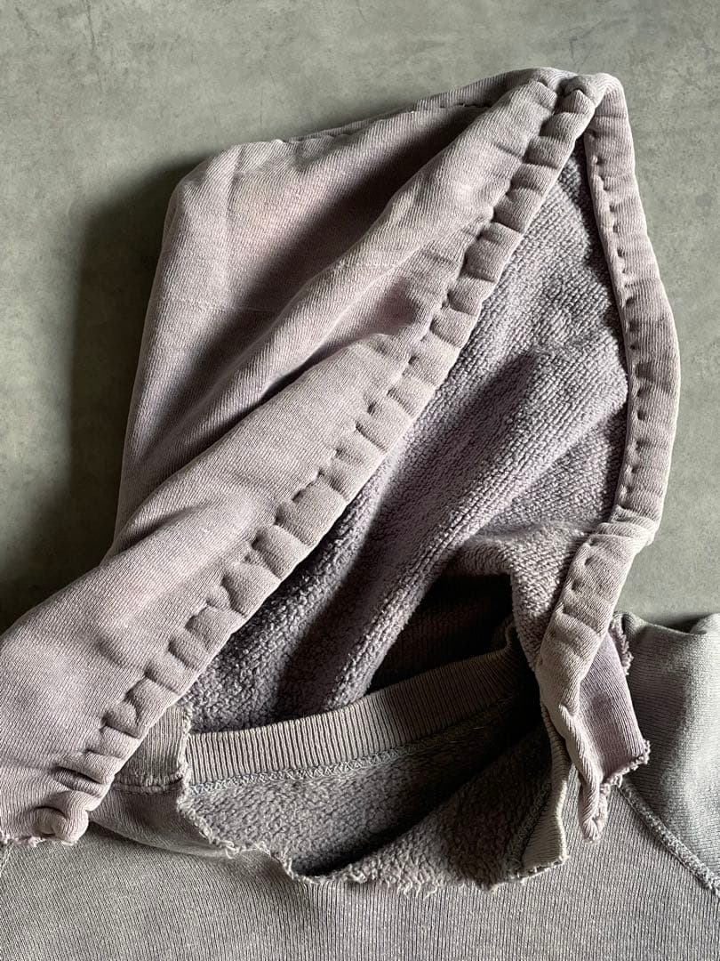 し*も様 60s 後付けパーカー リメイク スウェット フェード