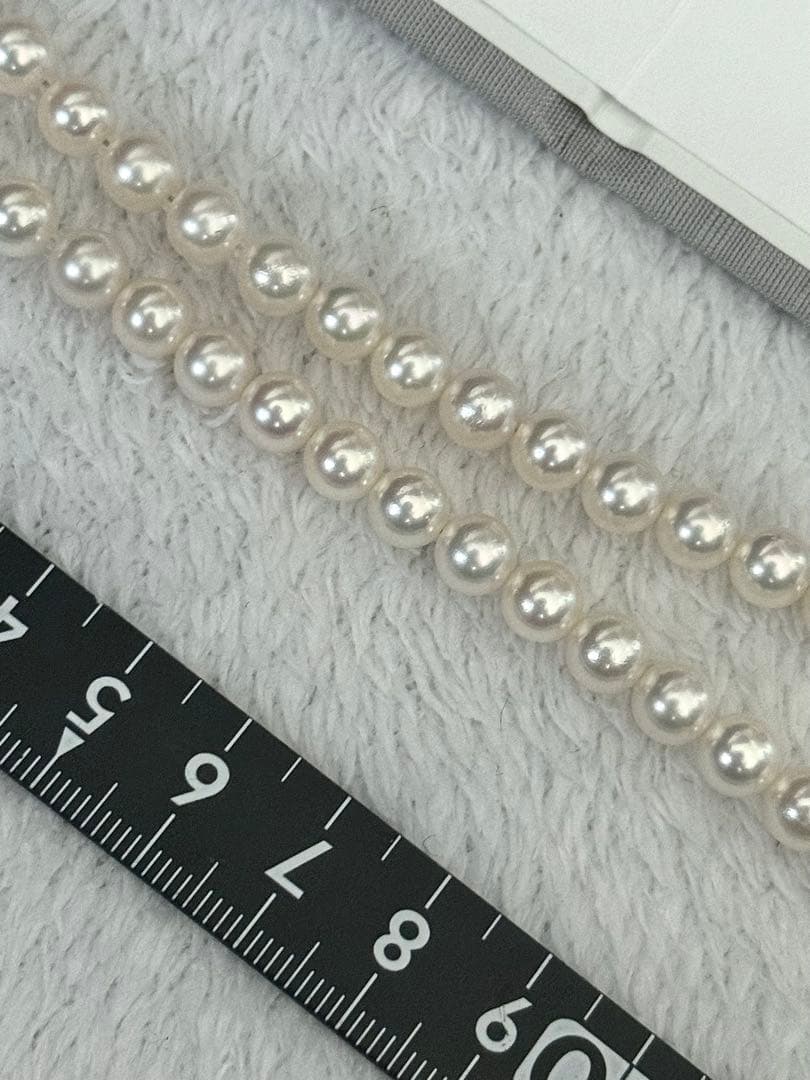 ク*ラ様 花珠級強テリアコヤパールネックレス6.5-7mm鑑別書付43cm