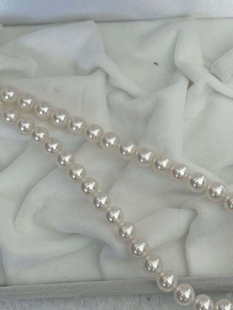 ク*ラ様 花珠級強テリアコヤパールネックレス6.5-7mm鑑別書付43cm