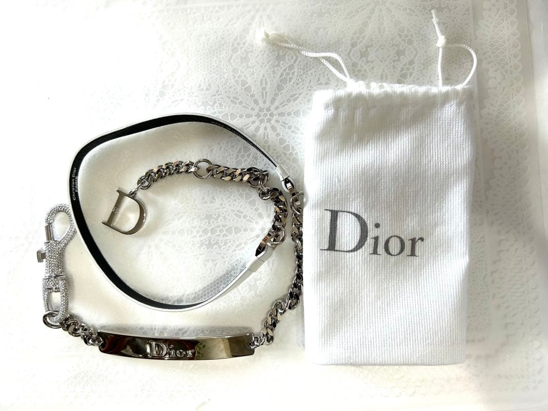 d*7様 Christian Dior ホワイト　チェーンベルト