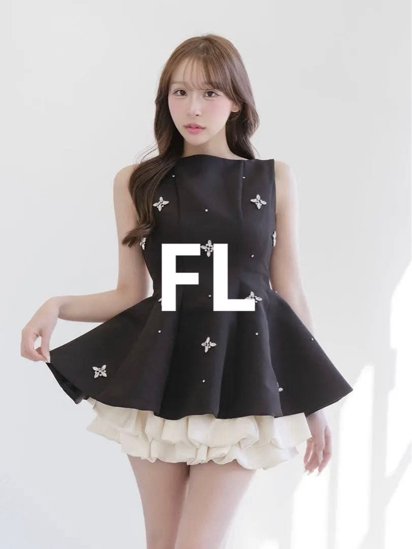 ビジューフレアバルーンミニドレス darich