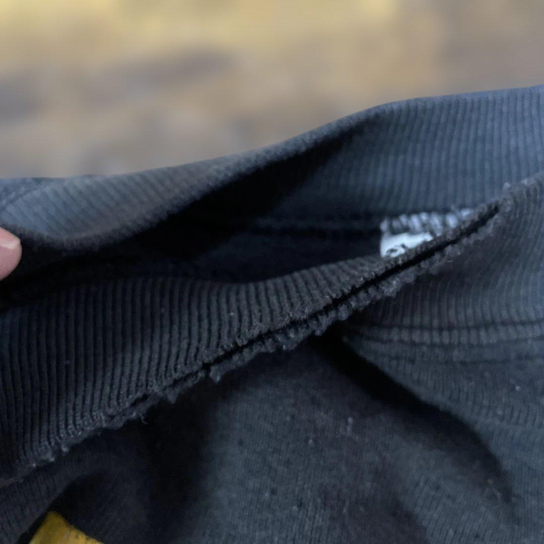 90sMALCOLM XスウェットUSA製両面プリントブラックフェードビンテージ