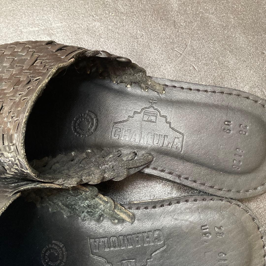 「美品⭕️」乱痴気 チャムラ　Palanco レザーサンダル　ブラック　28