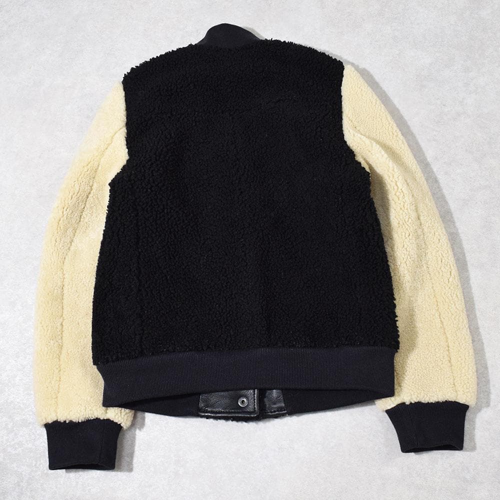 ALLSAINTS 羊革 シープスキン ムートン ベースボールジャケット 34
