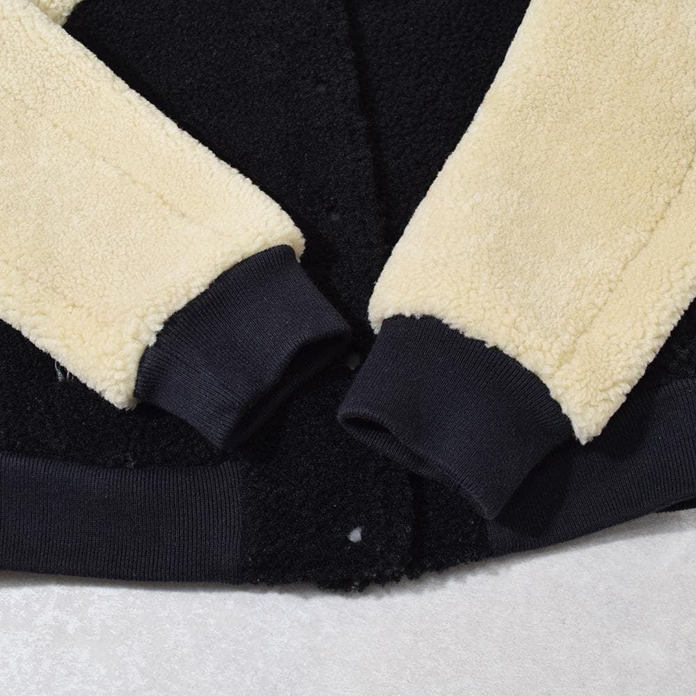 ALLSAINTS 羊革 シープスキン ムートン ベースボールジャケット 34