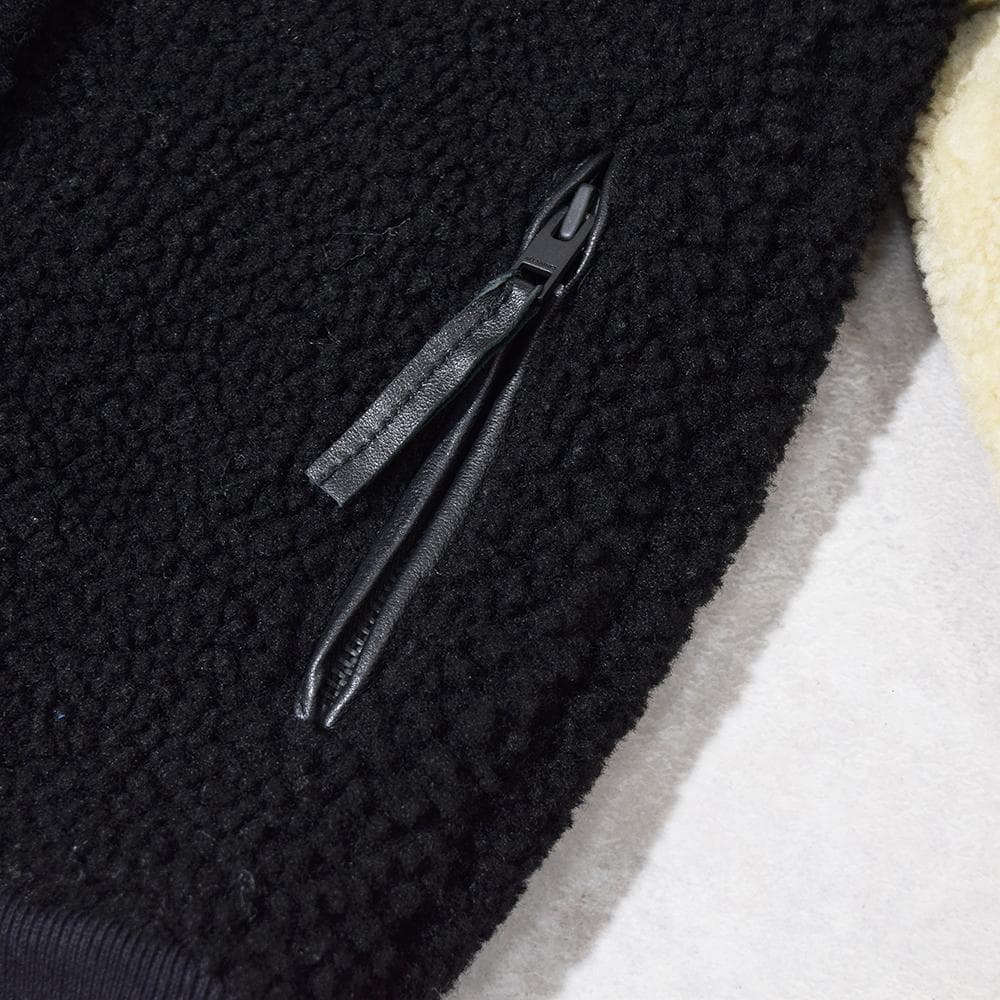 ALLSAINTS 羊革 シープスキン ムートン ベースボールジャケット 34