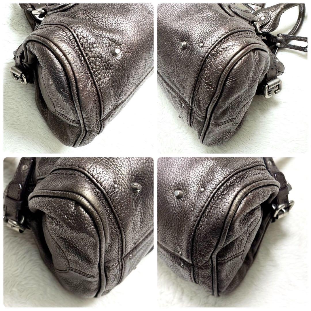 Chloe クロエ パディントン ハンドバッグ 南京錠 鍵付 ブロンズ系