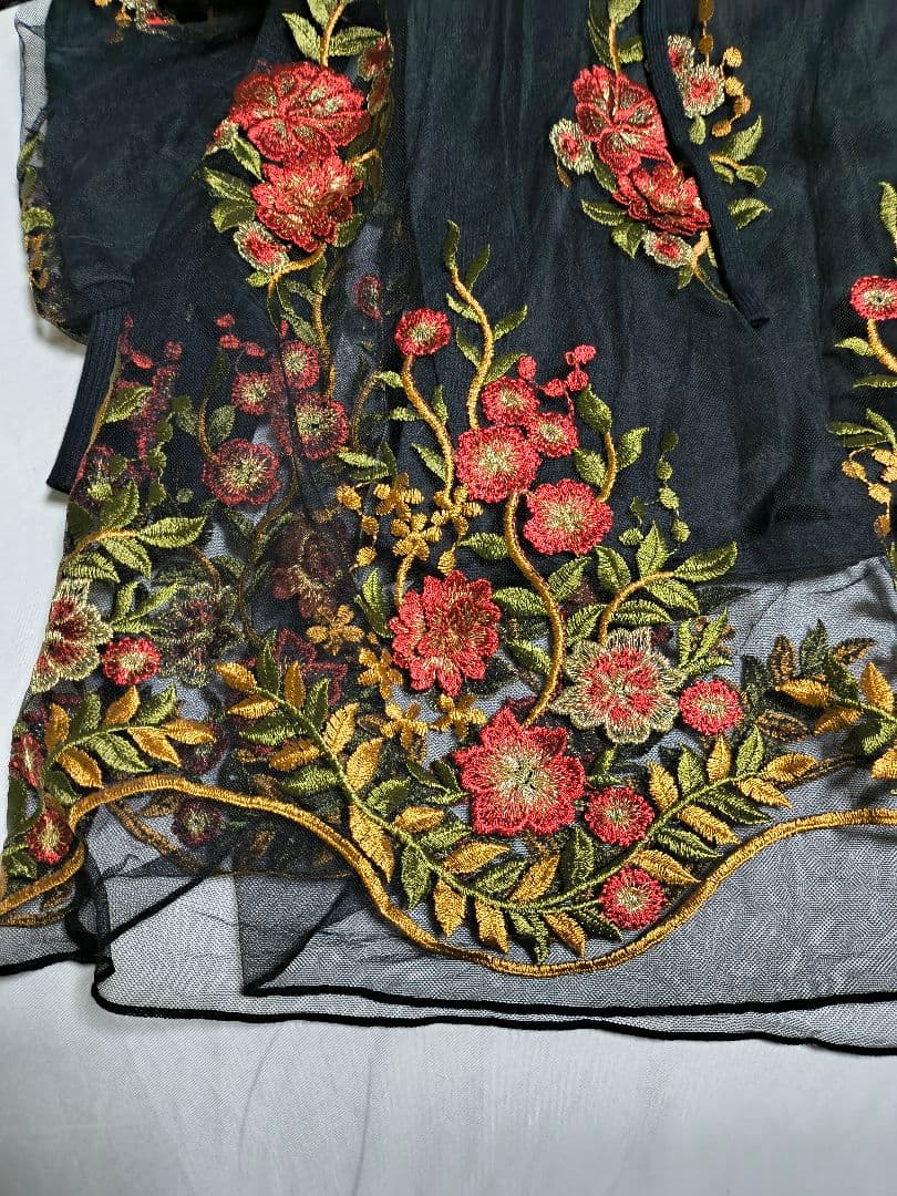 即購入歓迎☆ cawaii French pave 完売品 花刺繍ワンピース