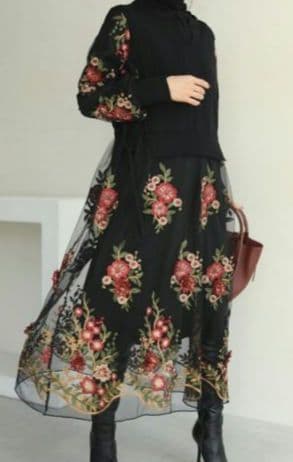 即購入歓迎☆ cawaii French pave 完売品 花刺繍ワンピース