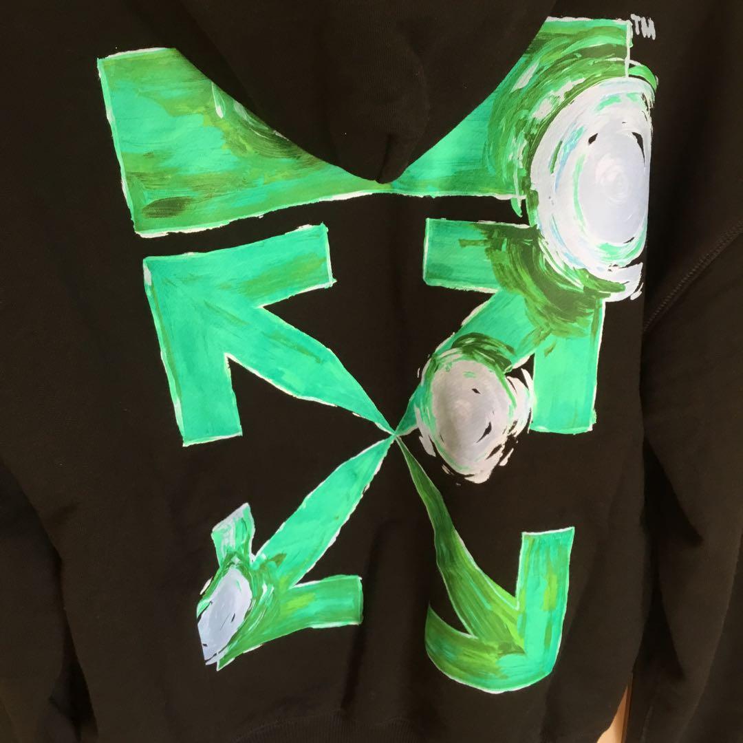 だ*お様 【未使用級】オフホワイト/OFFーWHITE スウエットパーカーサイズ