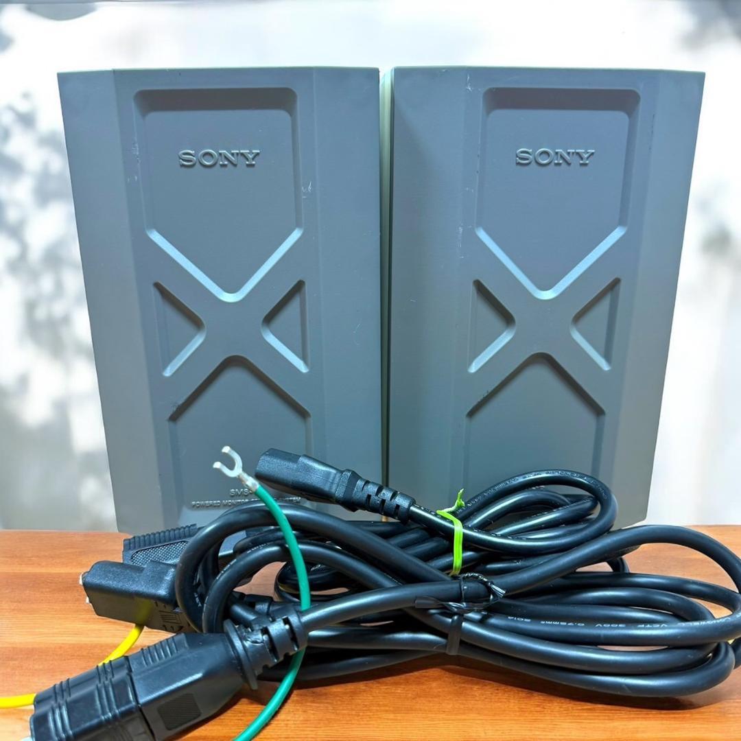 ☆良品 ソニー SMS-1P ペア ホワイト モニタースピーカー プロテクター付