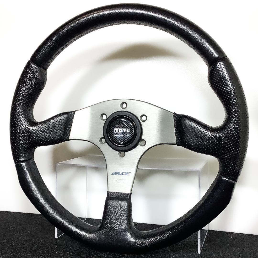 モモ レース レザーステアリング 良品 2000年製 ホーンボタン ネジ付