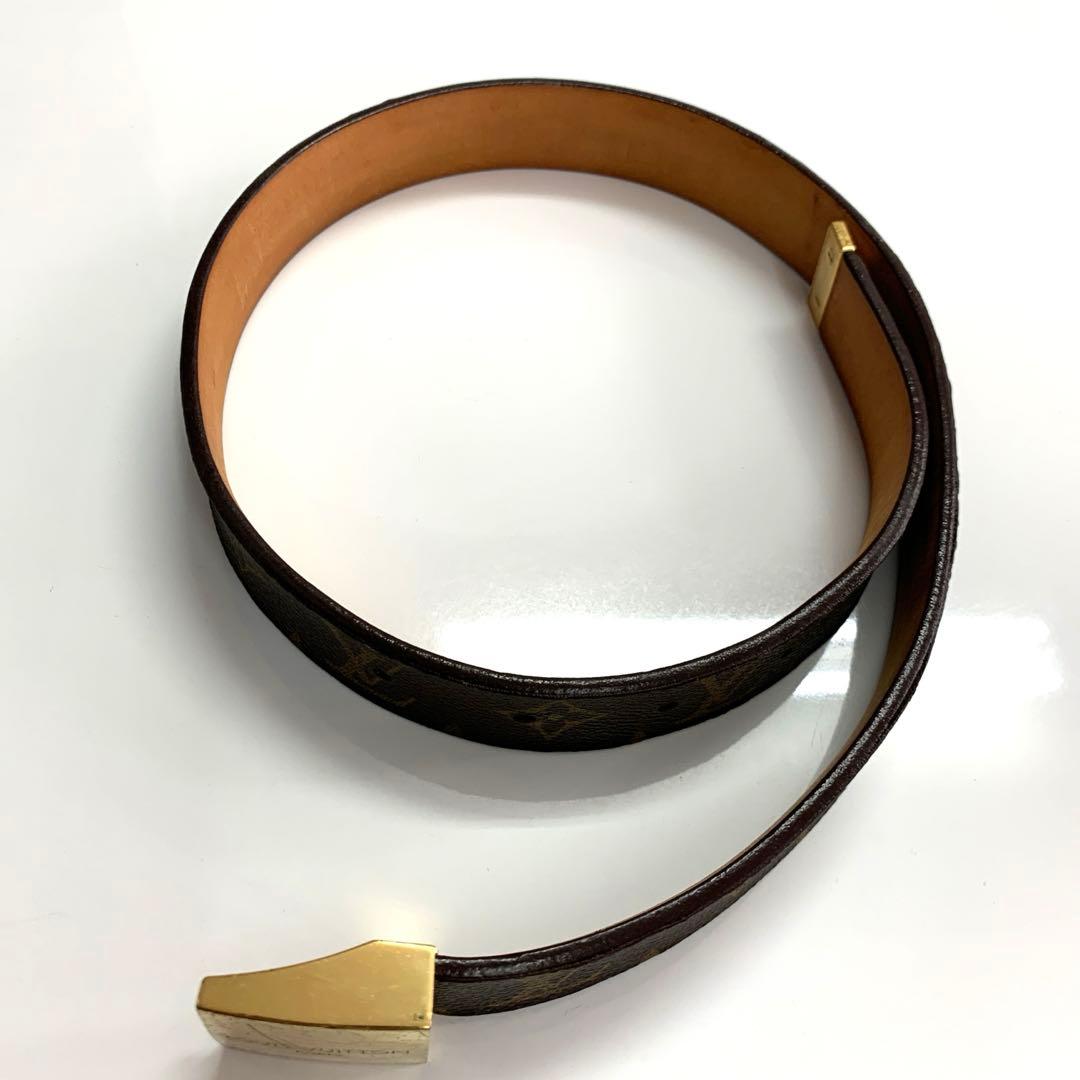 美品　ヴィトン　モノグラム　サンチュール　キャレ　ベルト