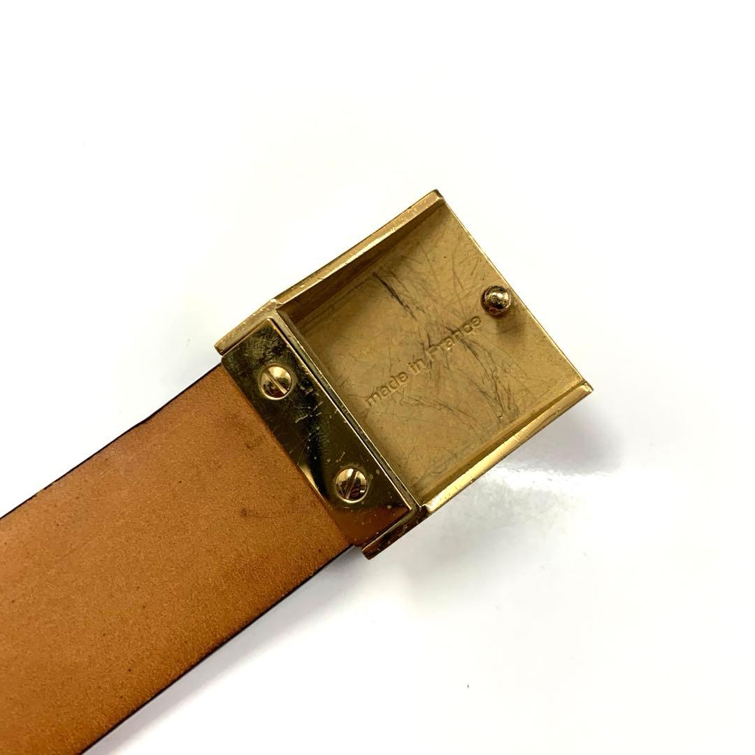 美品　ヴィトン　モノグラム　サンチュール　キャレ　ベルト