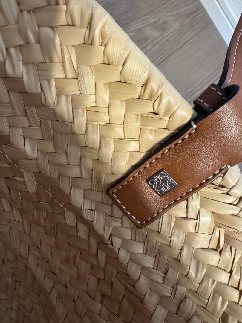 【美品】LOEWE ロエベ バスケットバッグ かごバッグ ミディアム アナグラム