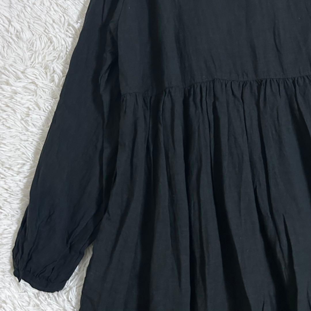 新品✨2.2万 イチアンティークス フレンチリネン くるみボタン ワンピース