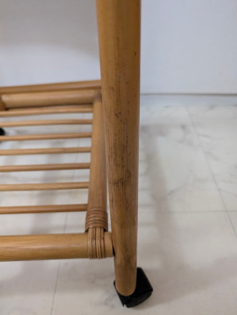 らっこさま専用 スタンドミラー オールド ラタン 藤 ジャパンディ モダン