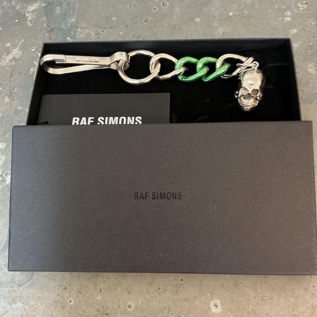 ラフシモンズ／スカルチェーンキーリング 全長約200mm