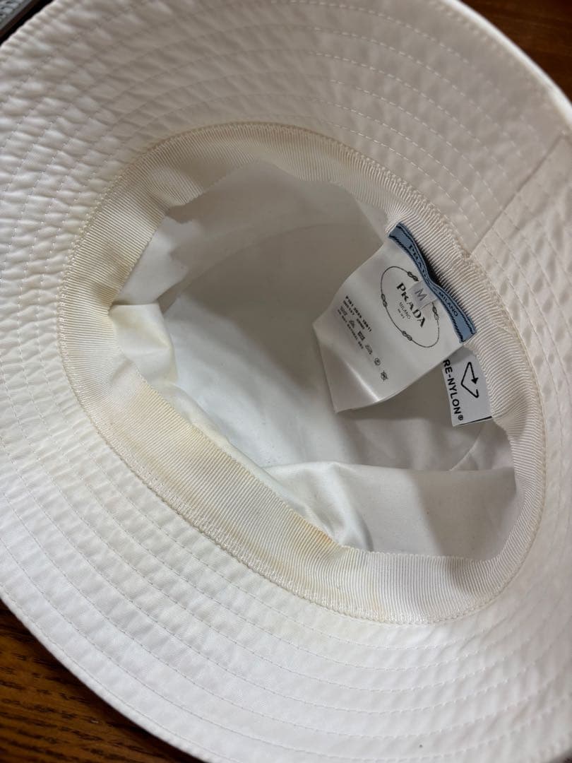 希少！PRADA ホワイト バケットハット　M