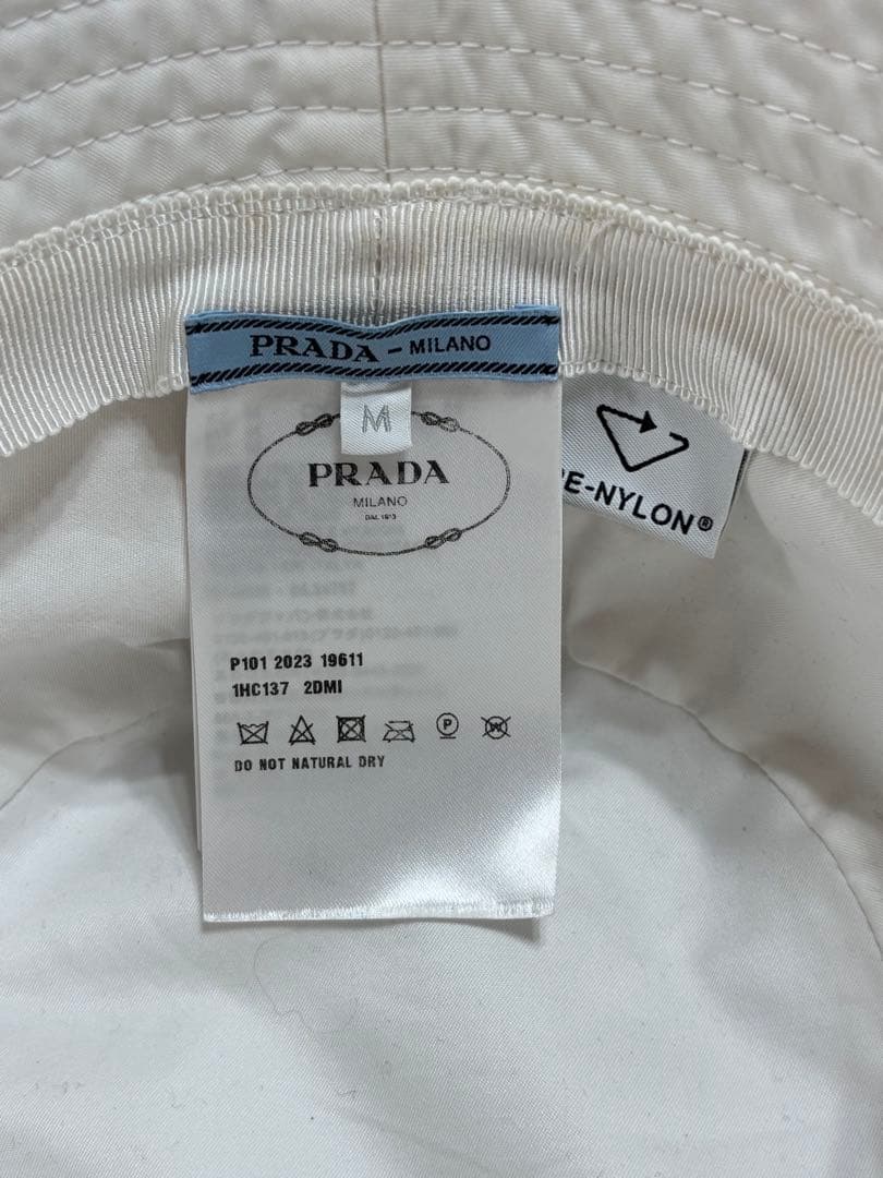 希少！PRADA ホワイト バケットハット　M