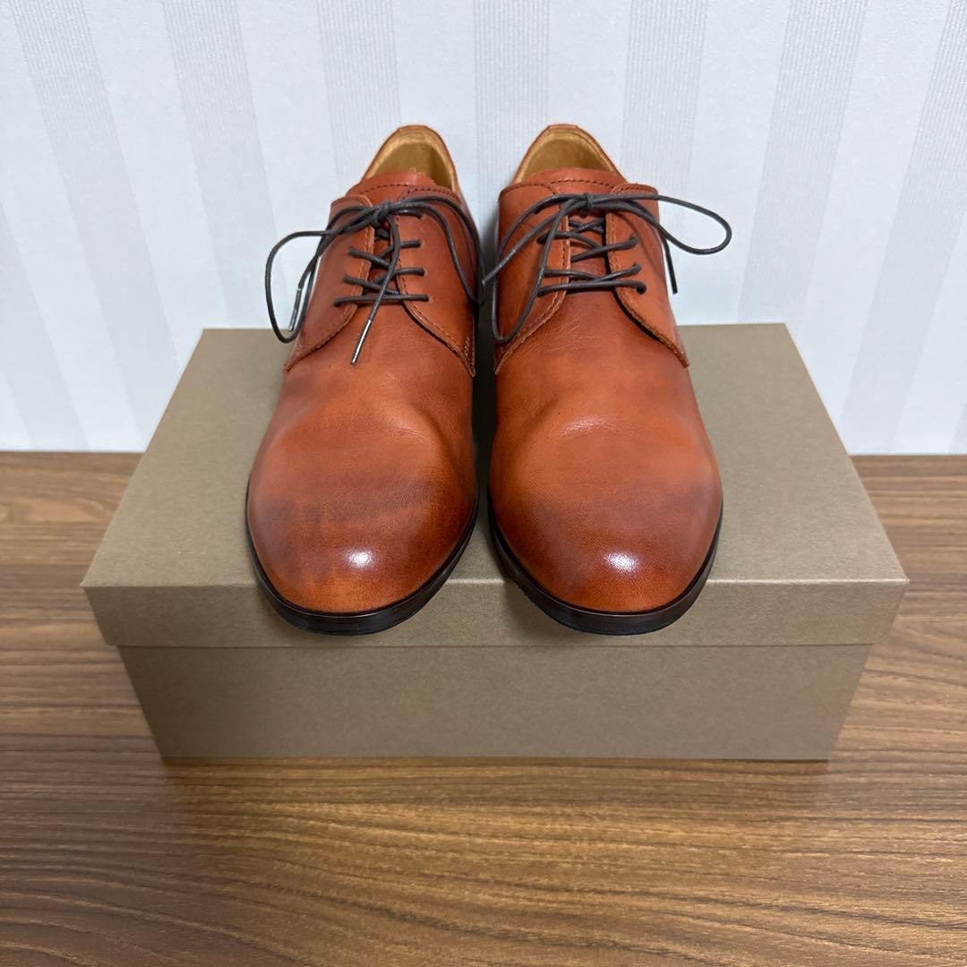 【新品未使用】パドローネ　ダービープレーントゥシューズ　キャメル