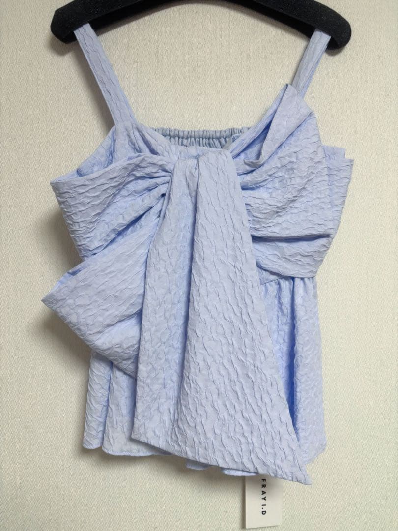 FRAY I.D フレイアイディー　ペプラムリボントップス