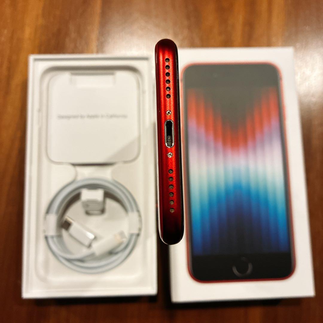 iPhoneSE 第3世代 レッド 128GB SIMフリー 箱&付属品あり