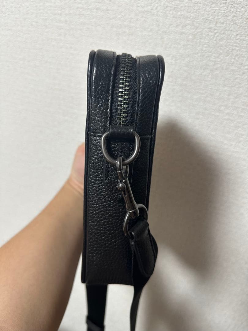 Coach ブラックレザーショルダーバッグ