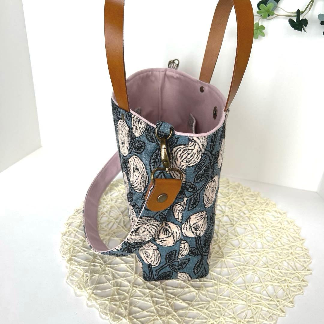 ミナペルホネン舟形トートバッグ肩掛けショルダー付き　ハンドメイド