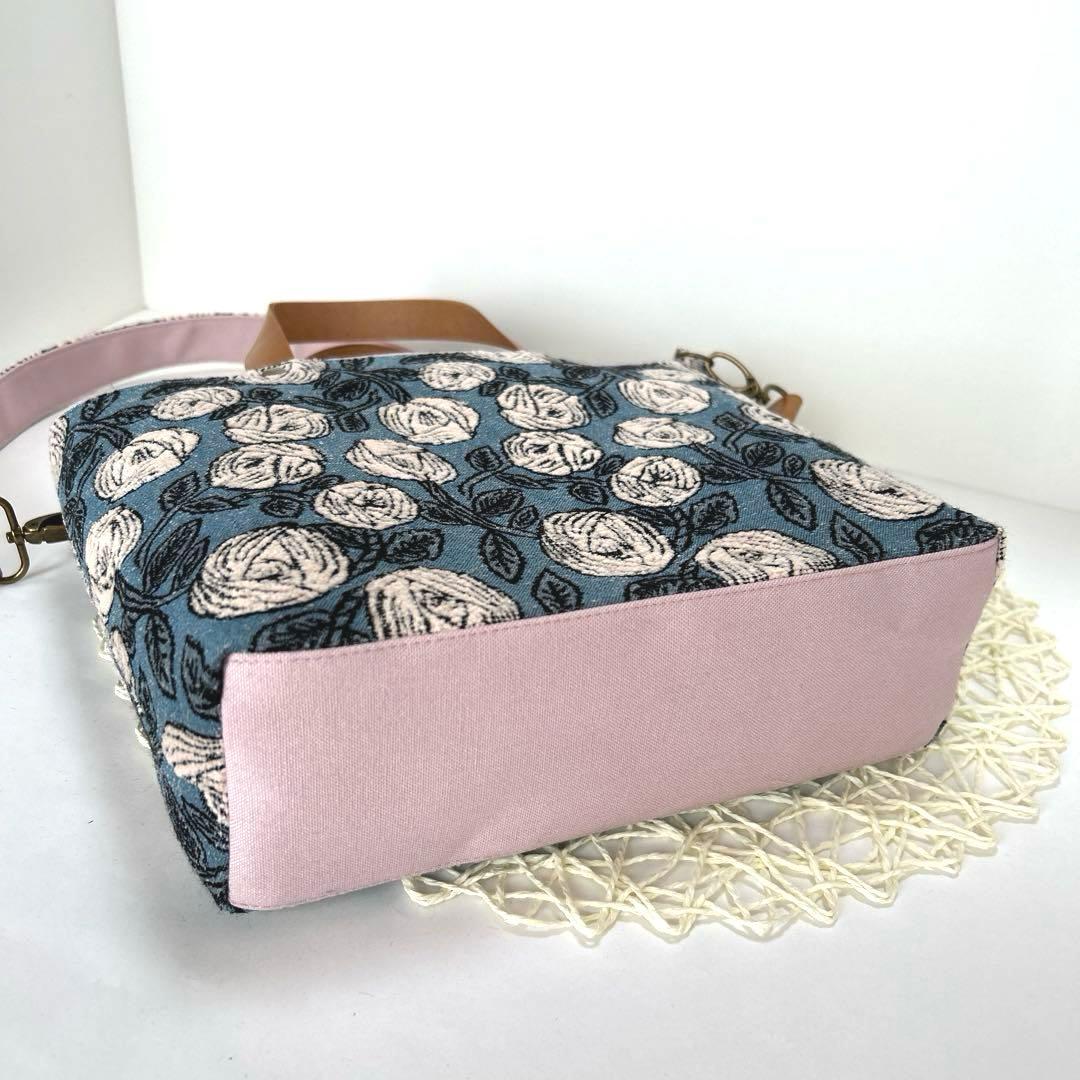 ミナペルホネン舟形トートバッグ肩掛けショルダー付き　ハンドメイド