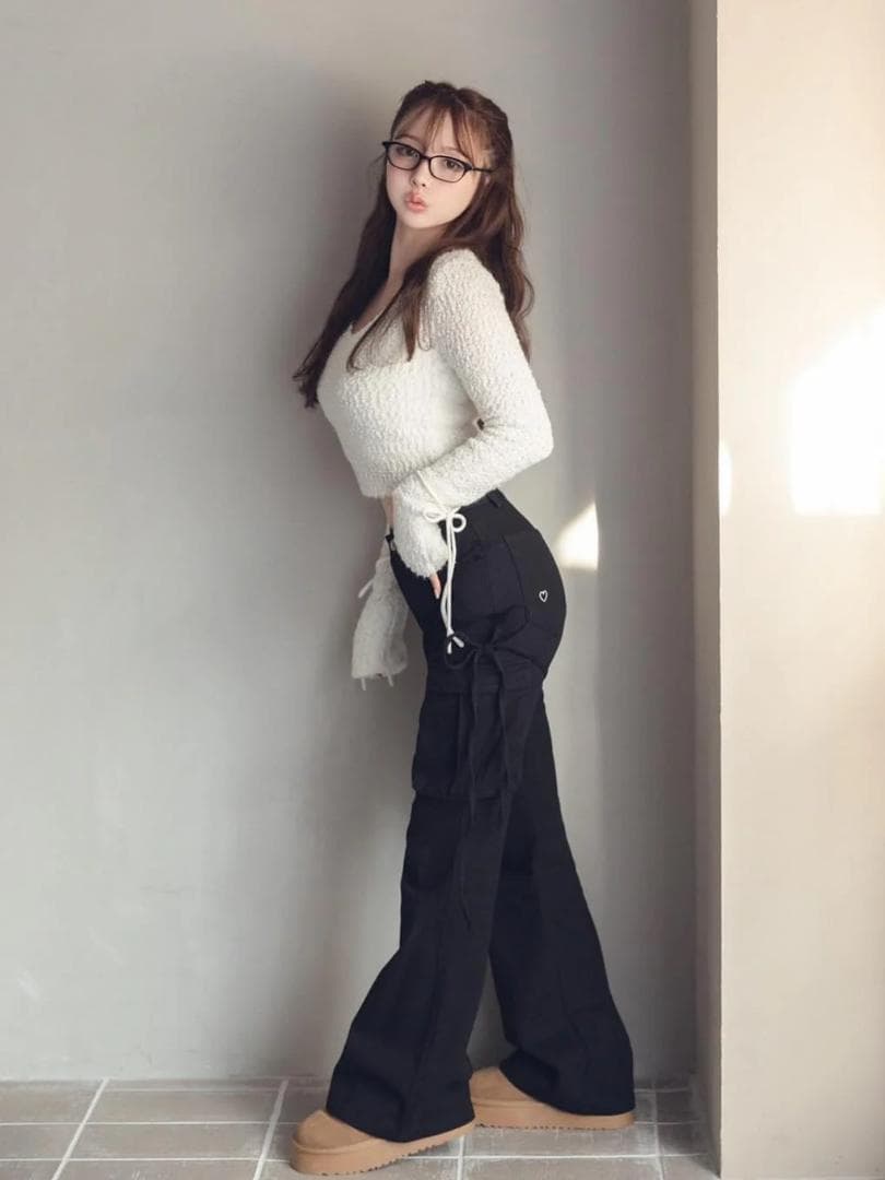 ☆ ANDMARY Heart point cargo pants ☆