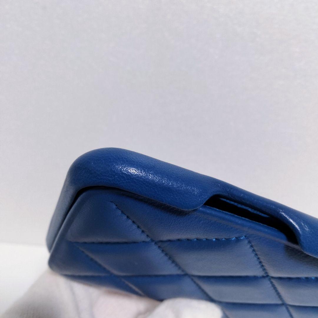 【CHANEL】シャネル マトラッセ iPhone X.XS ケース ブルー