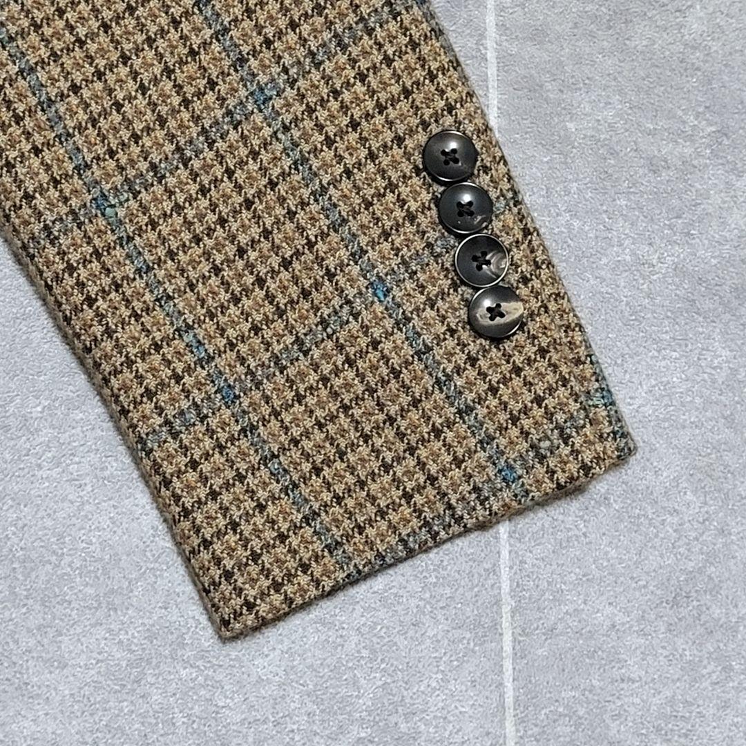 ★未使用近 ラルディーニ 秋冬 超高級ツイード ブラウン テーラードジャケット