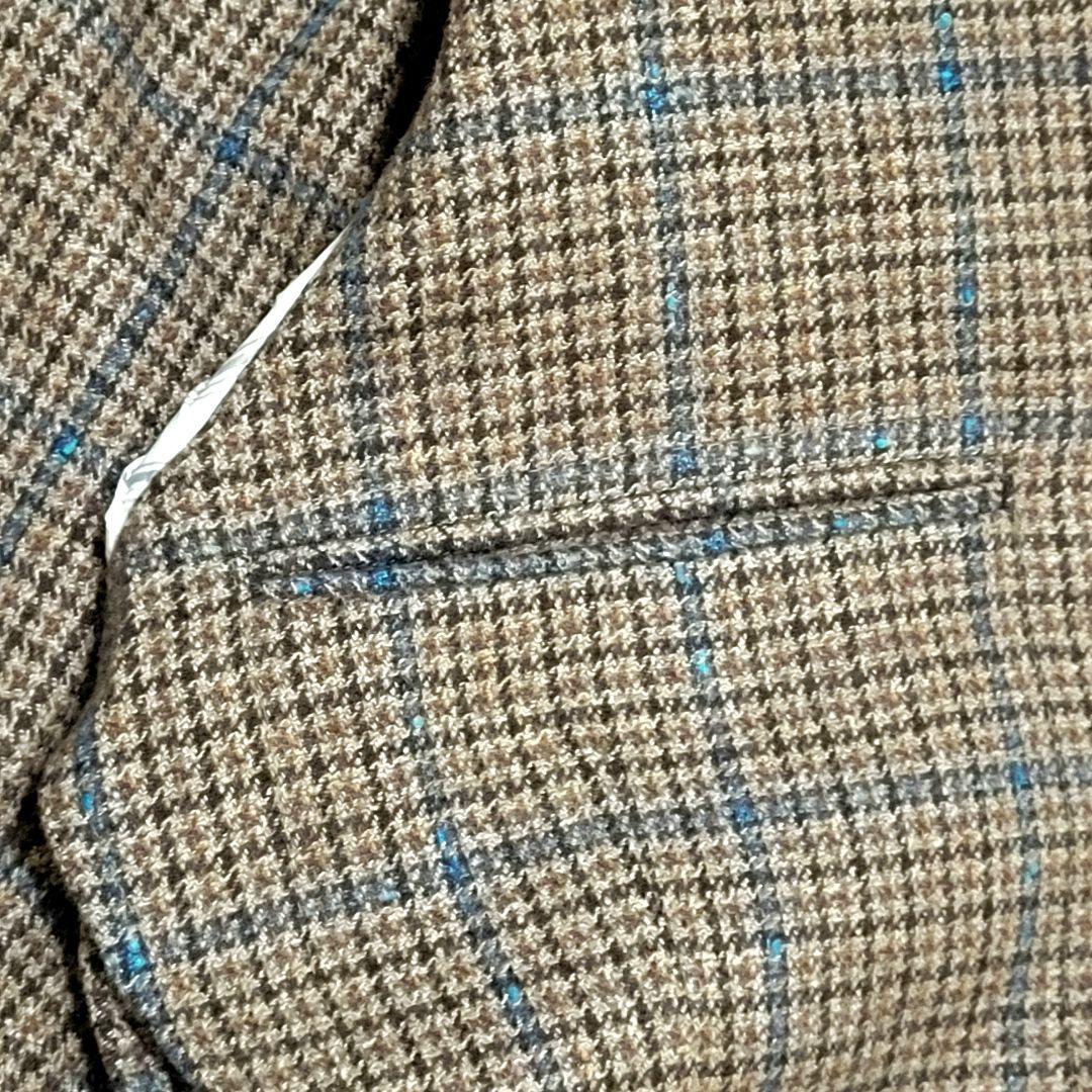 ★未使用近 ラルディーニ 秋冬 超高級ツイード ブラウン テーラードジャケット
