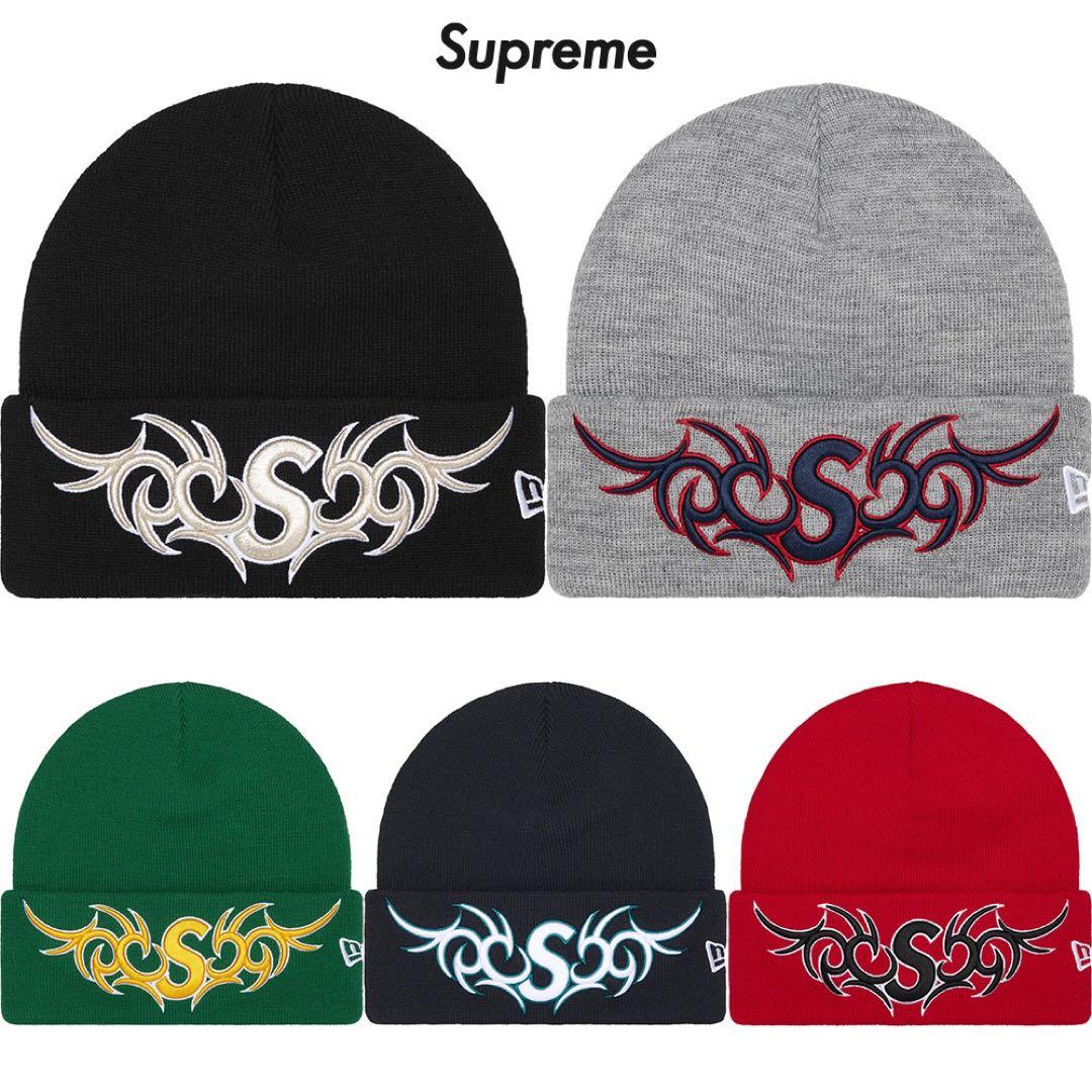 帽子 Supreme New Era Tribal S Logo Beanie