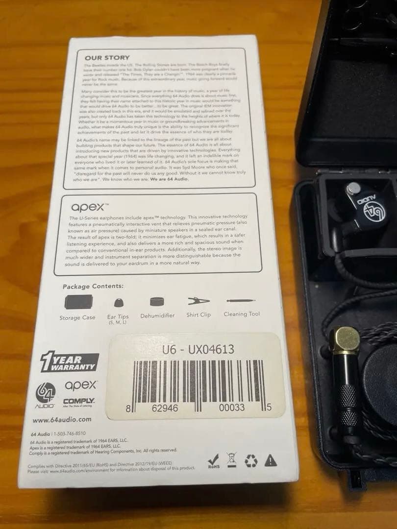 イヤホン 64 AUDIO U6 Universal-Fit Earphones