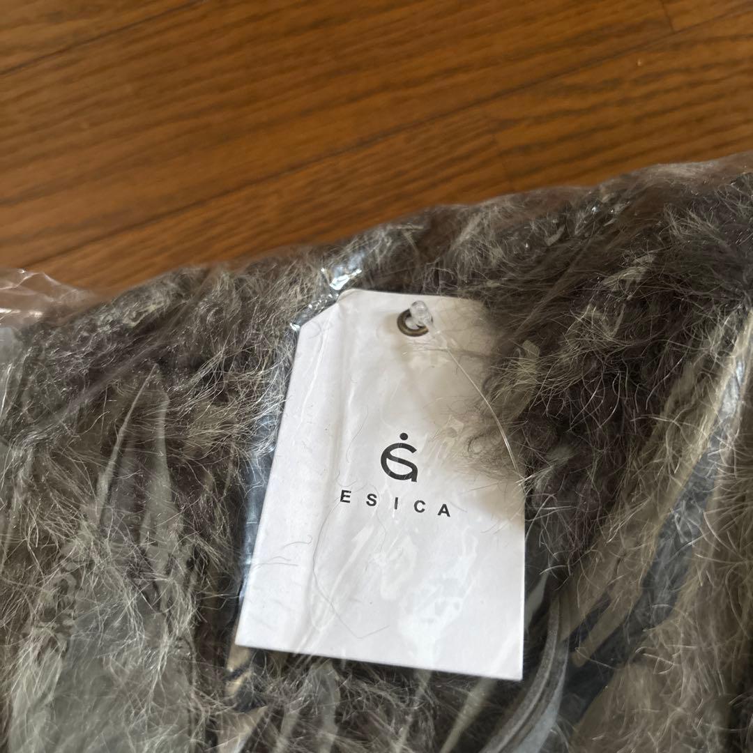 ESICA ミックスシープファースタンドブルゾン
