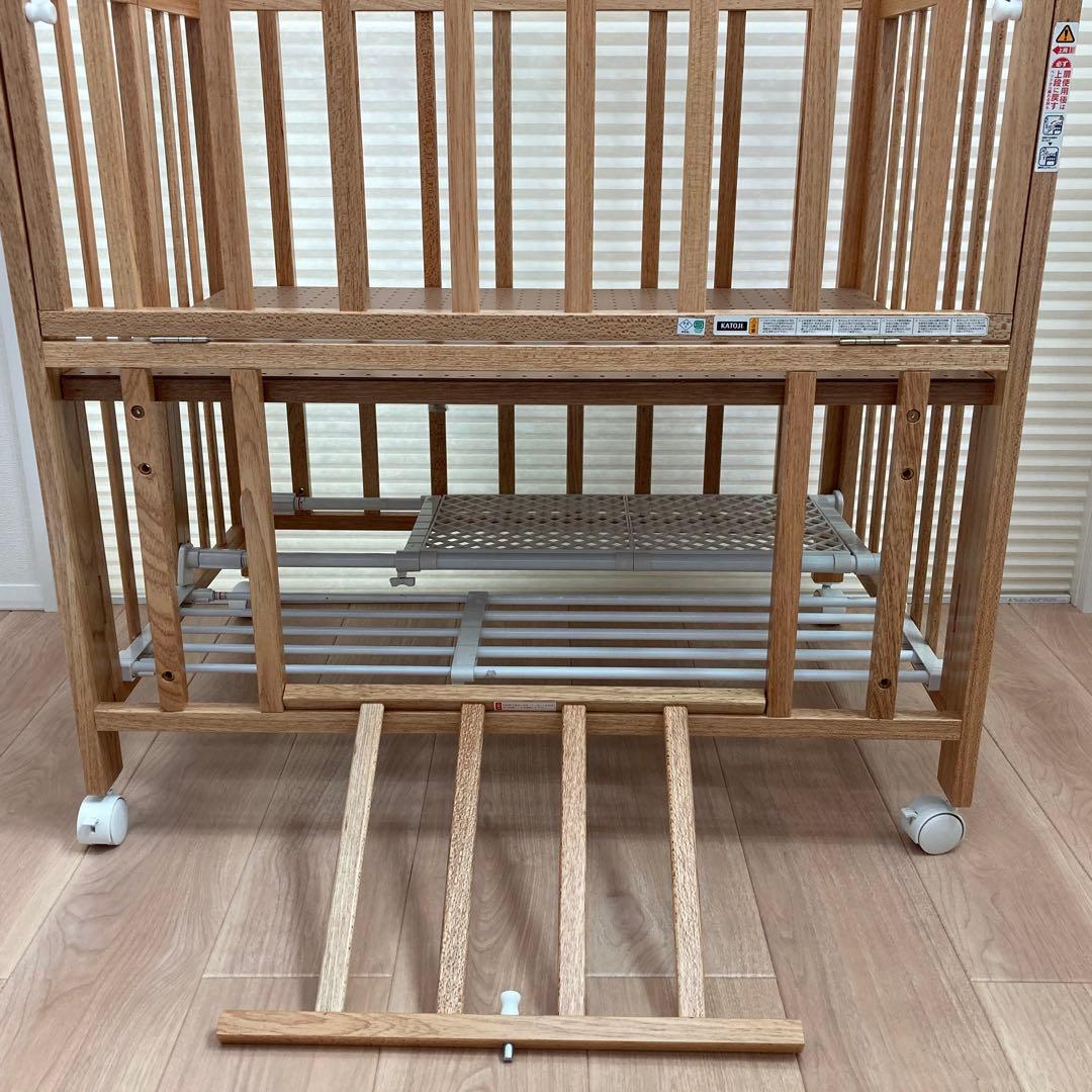 ミニベッド 木製 ベビーベッド キャスター付き