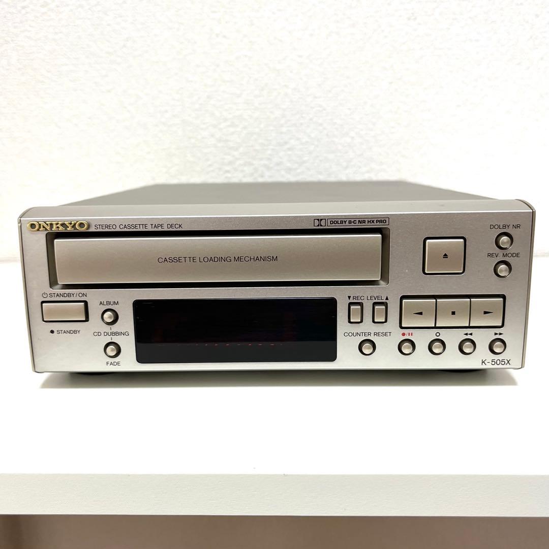 【動作品】ONKYO オンキョー ステレオ カセットテープ デッキ K-505X