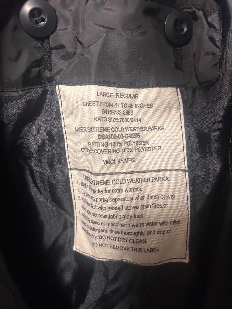 m65 フィッシュテールパーカー　ブラック