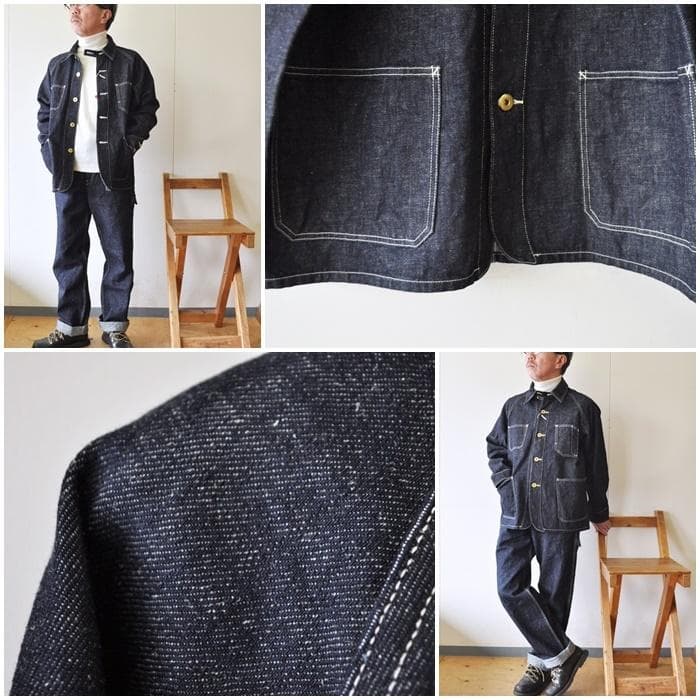 FOB エフオービー　 F2410 カバーオール　ヘンプデニム L